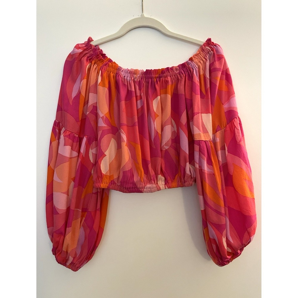 VICI Collection Fuschia Womens Off-The-Shoulder Blouse Tropical Size Extra Small